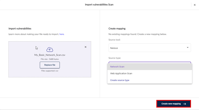 nessuscreatenewmapping