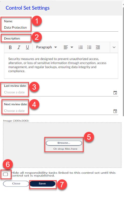 Creating a Control Set
