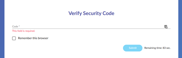 verify code